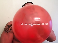 Ballon Fetish - Brock Blowing Balloons Video 1